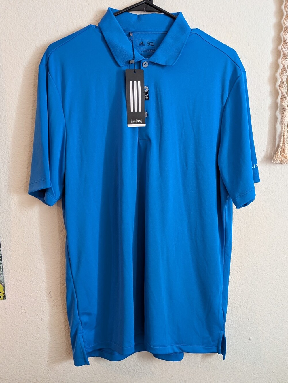 adidas Men's Bright Blue Golf Polo Shirt NWT Sz M